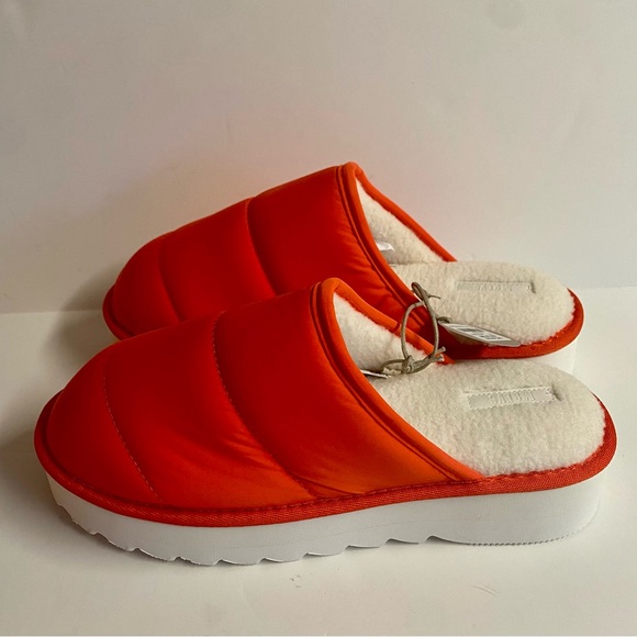 NWT Anthropologie Maeve-puff platform slippers in coral.Size 10 - Picture 6 of 6